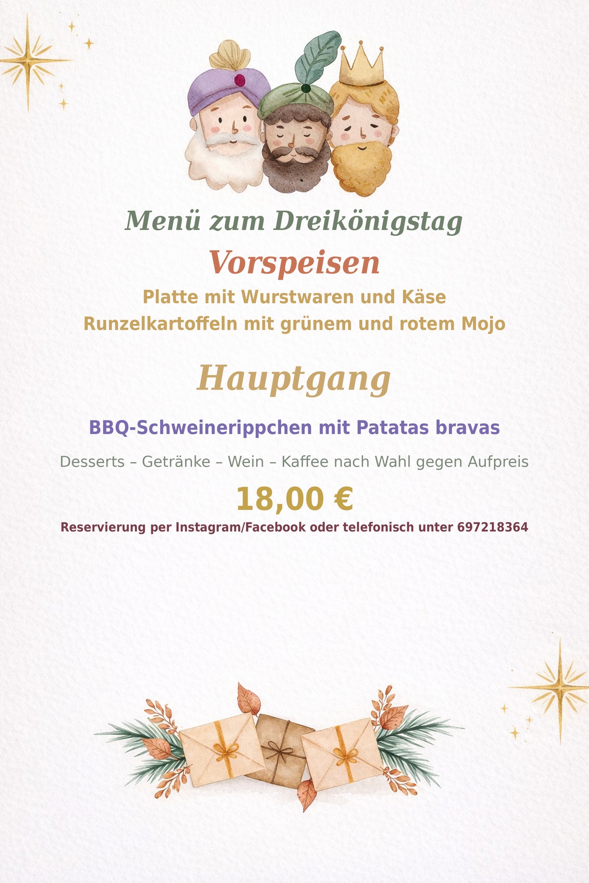 Menü zum Dreikönigstag