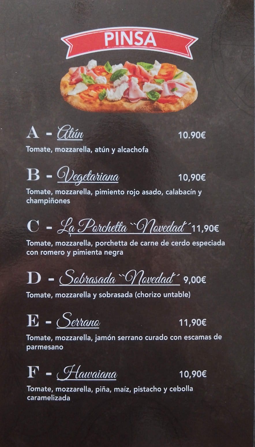 Carta Pinsa